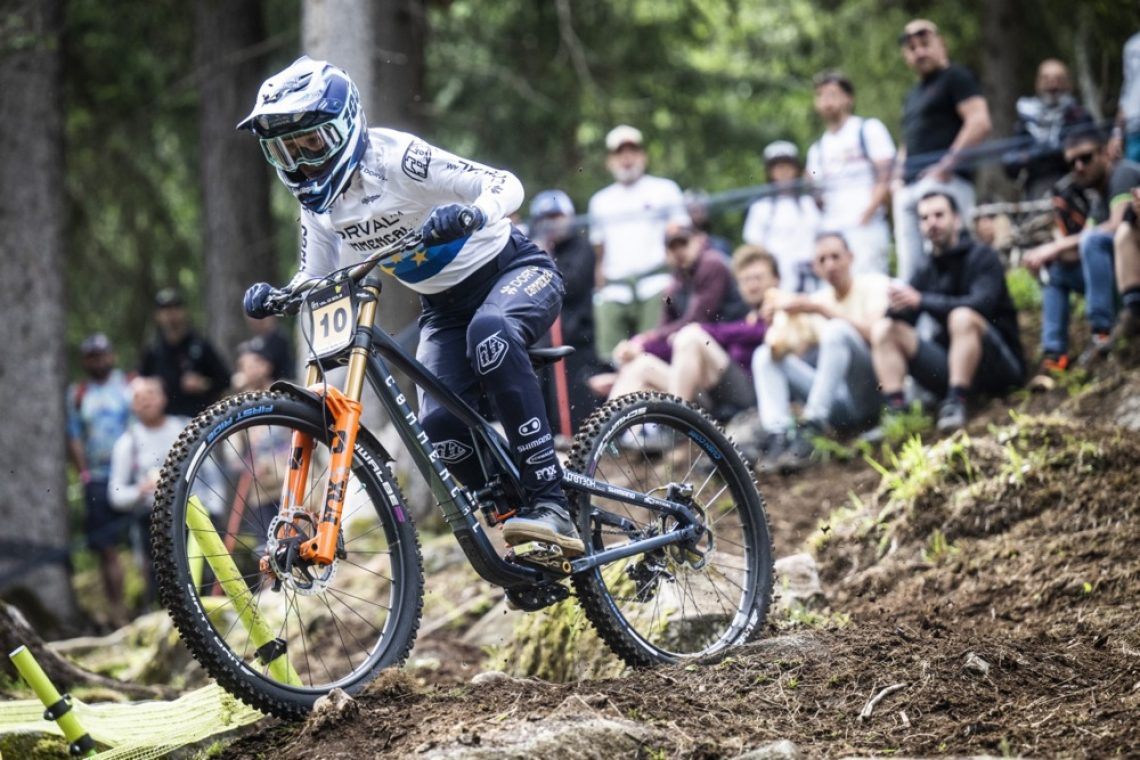 Monika Hrastnik v Val di Soleju do tretjega mesta 
