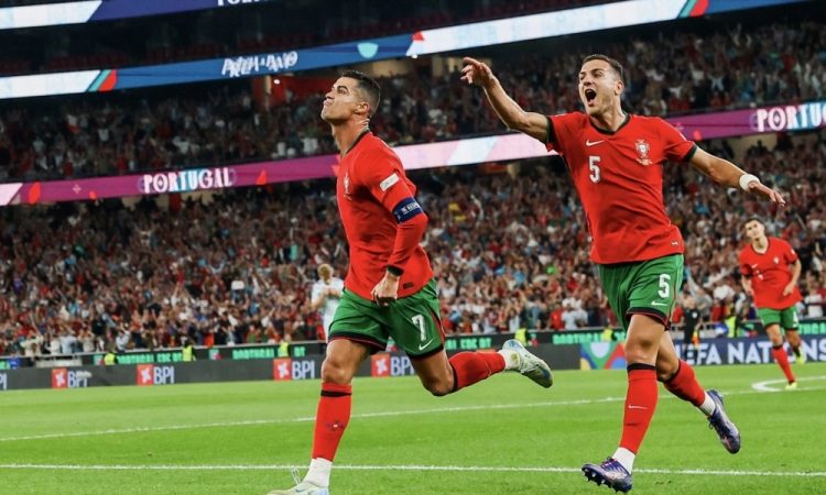Portugalci in Danci do druge zmage v ligi narodov, nov gol Ronalda
