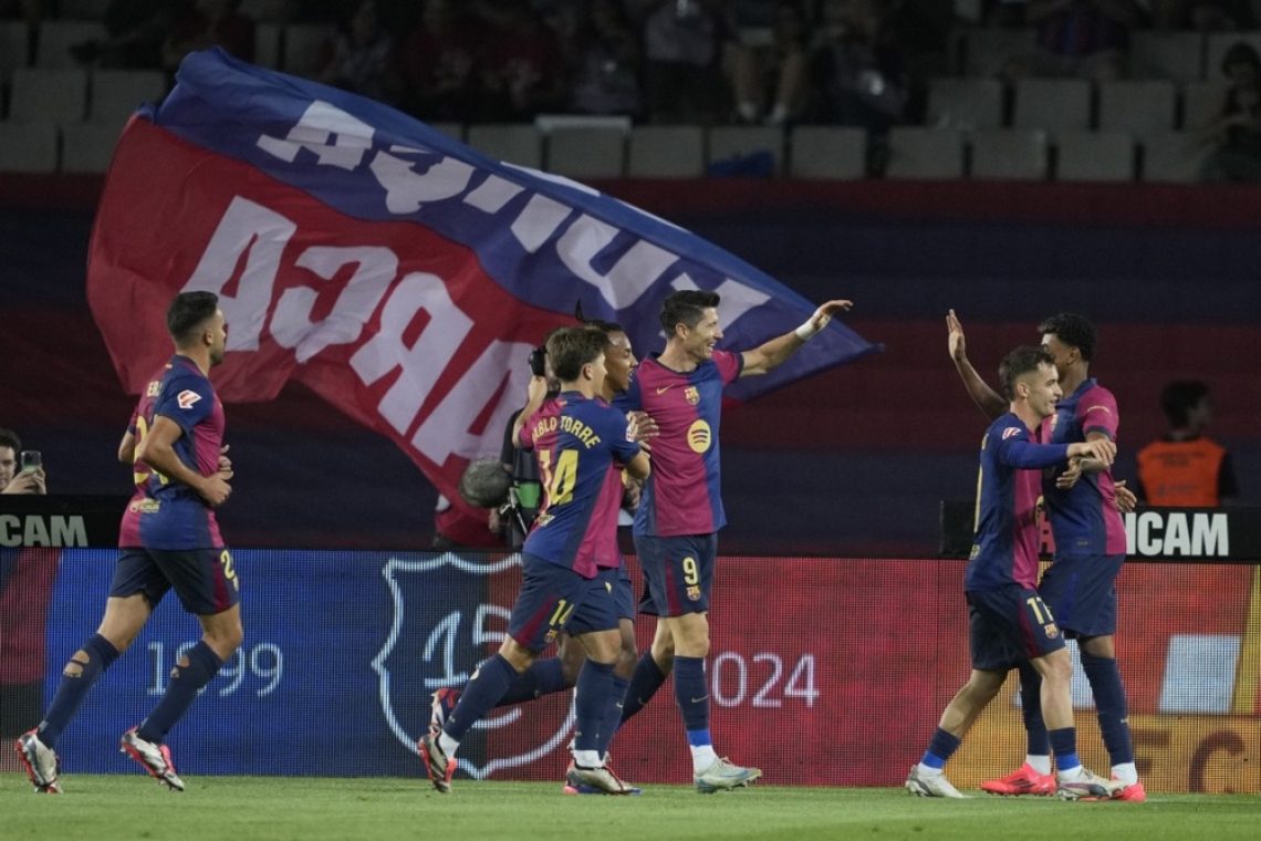 Lewandowski poskrbel za nadaljevanje Barceloninega niza zmag