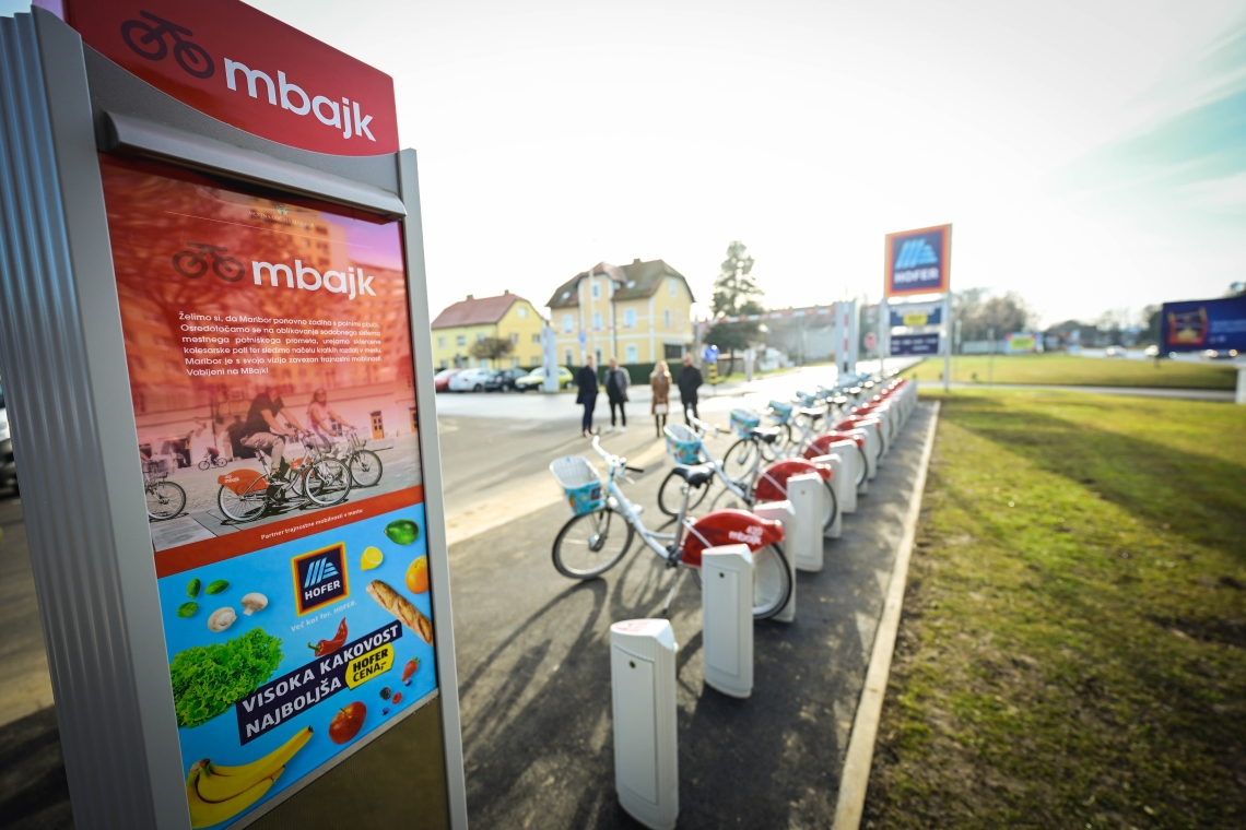 Nova Mbajk postaja ob Titovi cesti širi mrežo trajnostne mobilnosti v Mariboru