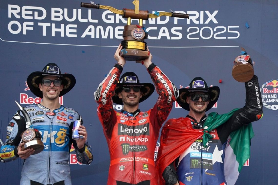 Bagnaia po padcu vodilnega Marqueza do prve letošnje zmage