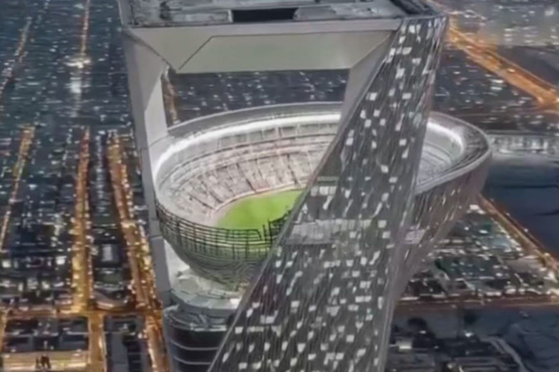 Savdska Arabija navdušuje s predlogom stadiona na vrhu 350-metrskega nebotičnika