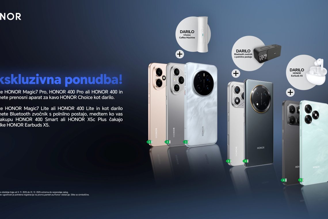 HONOR z novo praznično ponudbo: ob nakupu telefona brezplačna darila za vsak okus