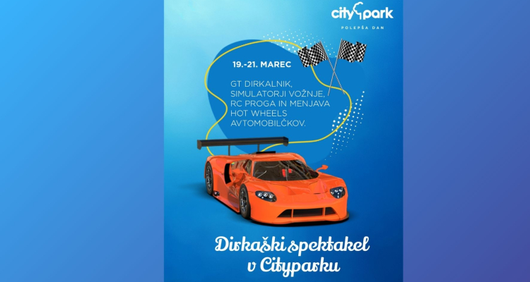 Citypark prinaša dirkaški konec tedna z razstavljenim GT dirkalnikom